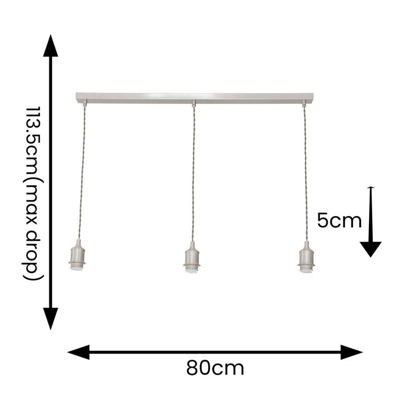 3 - Light Pendant, Chrome