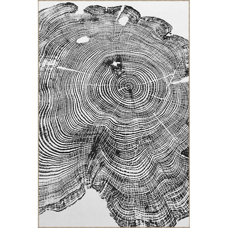 Log Themed Machine Washable Rug, Rectangle 5'1" x 7'7" Rug Pad Included