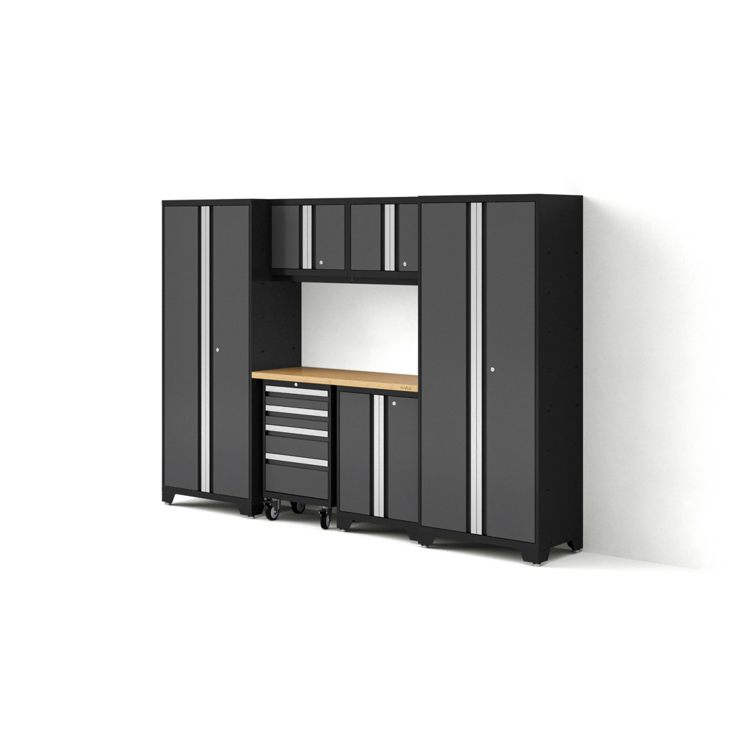 Bold Series 7 Piece Storage Cabinet Set NewAge Products Finish: Gray