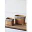 Ensemble de 2 pots à fleurs rectangulaires avec bordure géométrique