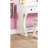 Unique Modern Bedroom Vanity Set W Stool Foldable Mirror Drawers White Color MDF Veneer 1Pc Vanity Furniture