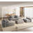 Boneless Modern Oversized Modular Sectional Sofa,Sparkling Chenille Fabric Soft Cushion Sofa With 6 Pillows,6 PCS DIY Combination Tufted Sofa,No Assembly Required-1894892878