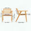 Chaise Mid-Century en rotin moderne avec coussin en velours