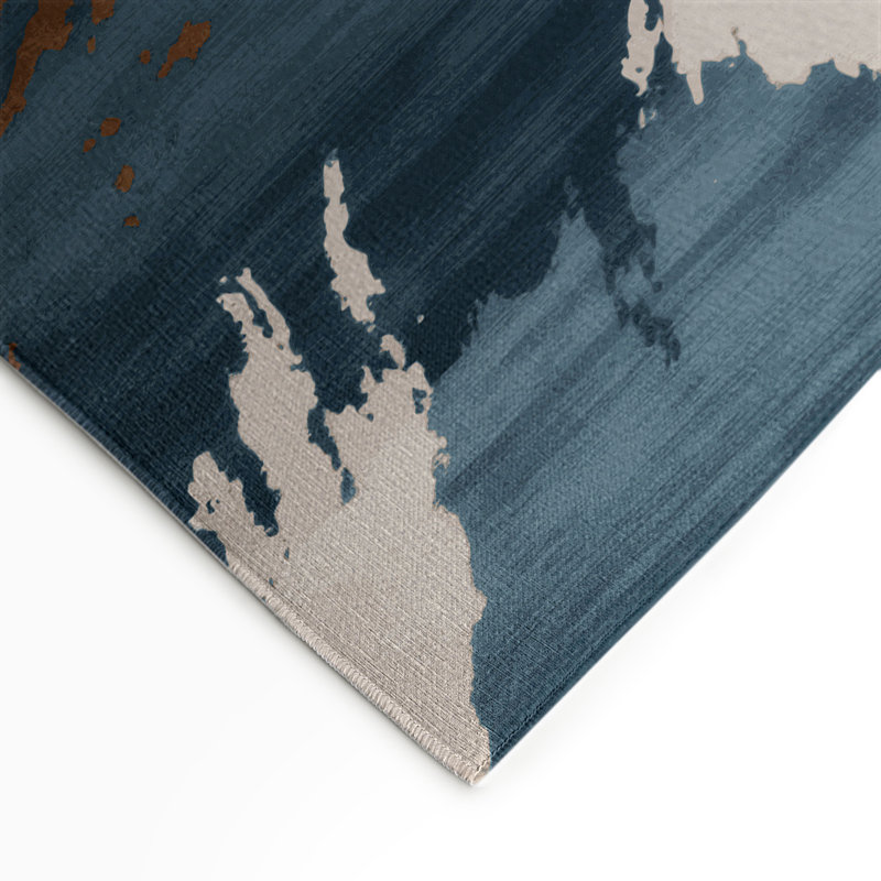 Tapis intérieur et extérieur beige Watercolor, Rectangle 9 pi x 12 pi