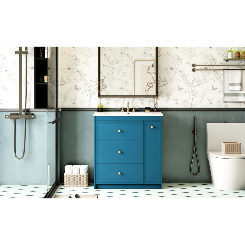 Meuble-lavabo avec lavabo en céramique 30 po Zimmermann