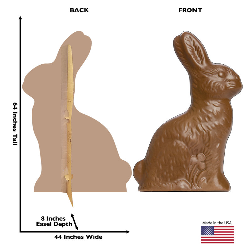 Accroche en carton lapin de pâques chocolat