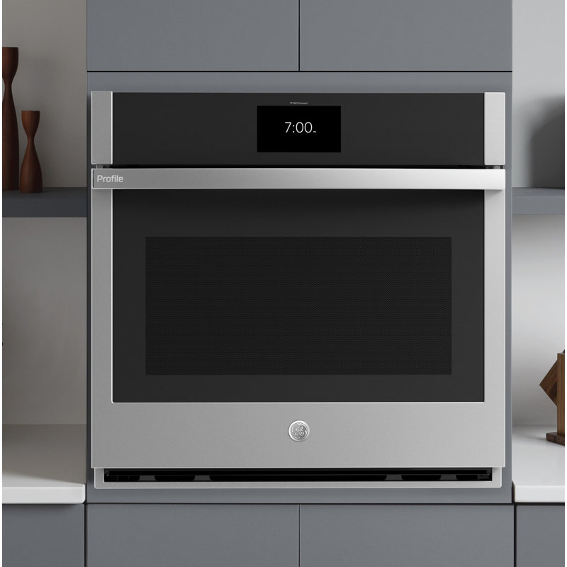 GE Profile Smart Appliances Built-in 27" Self-Cleaning Convection Electric Single Wall Oven, Stainless Steel