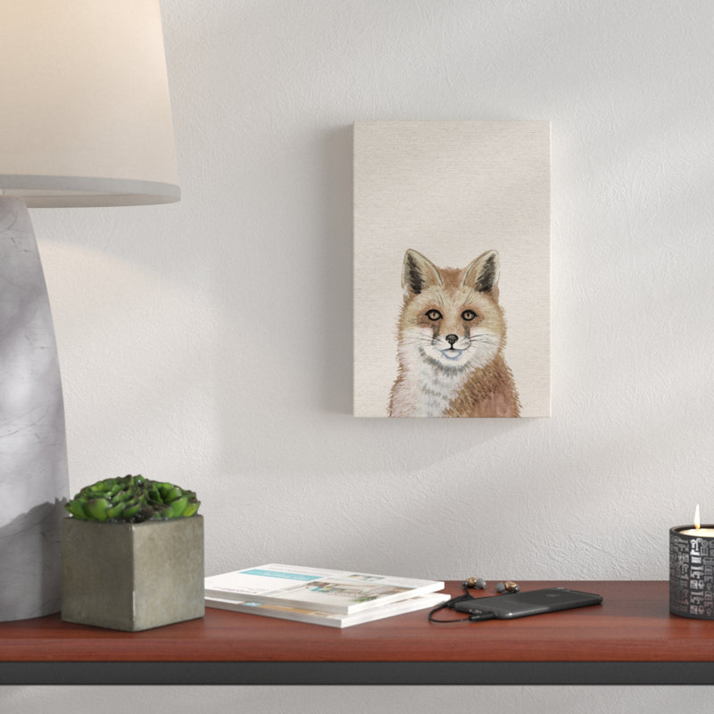«Foxy Stare», reproduction sur toile tendue, H 12 po x l 8 po x P 1,5 po