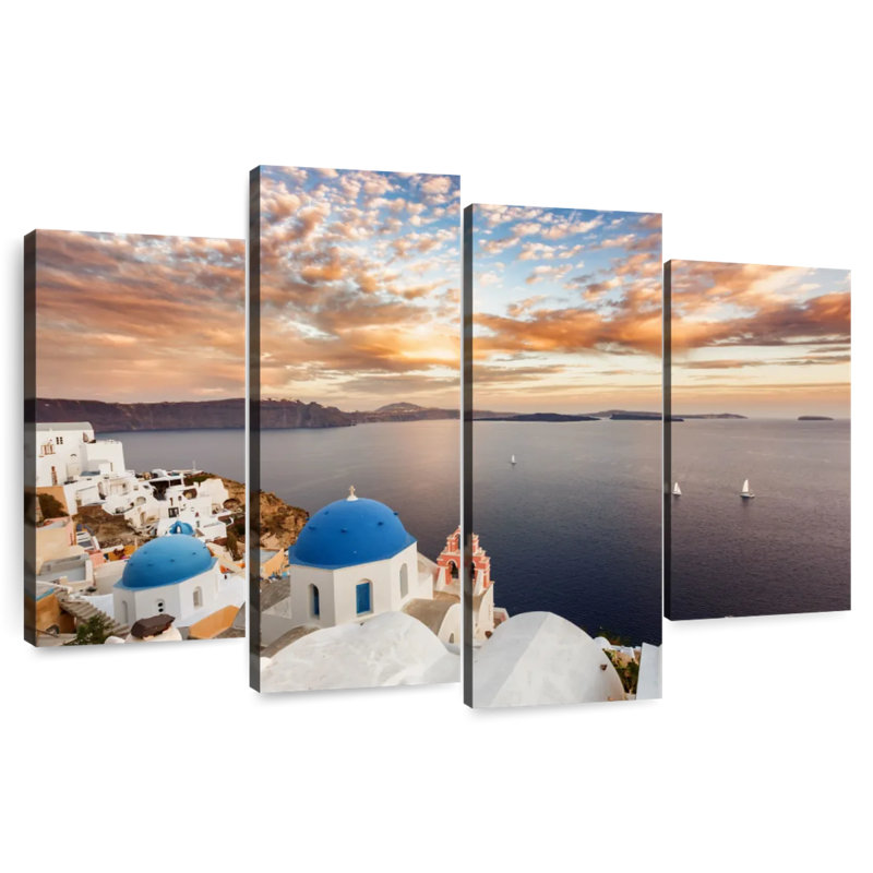 Keesha Santorini Cloudy Sunset