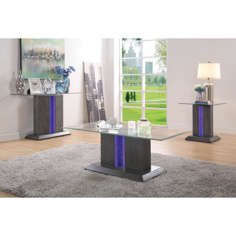 Earnest 50'' Glass Top Console Table