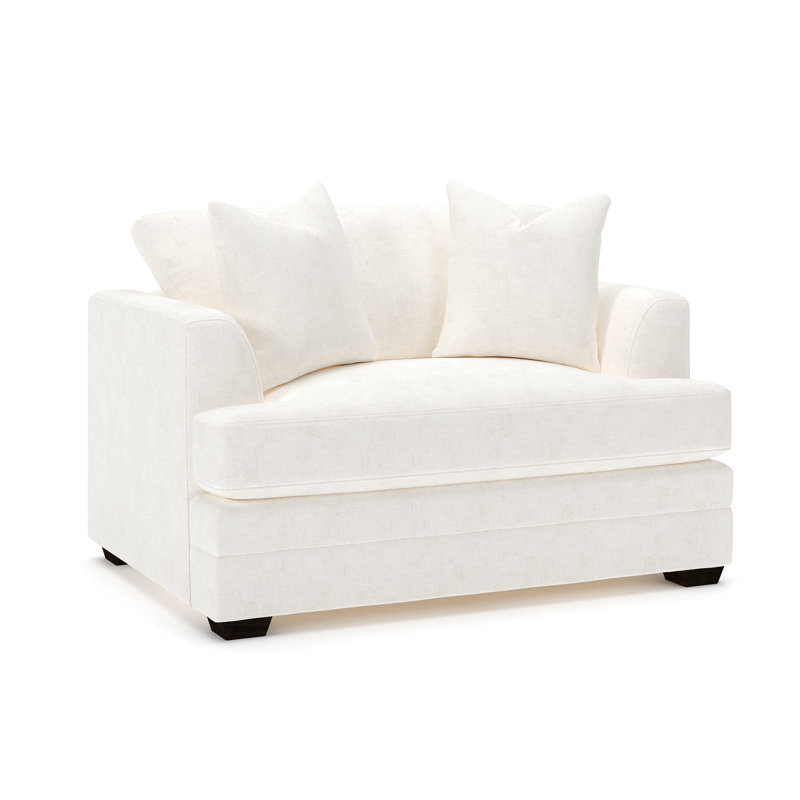 Edan Upholstered Chair And A Half, Bevin Natural Linen Blend