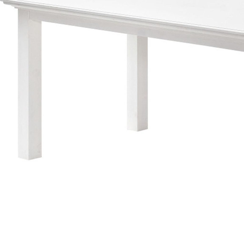 63" White Solid Wood Dining Table, 29.92"H x 62.99"L x 35.43"W