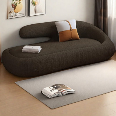 Light luxury granule Lamb fleece chaise chair