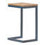 Table d'appoint moyenne - dessus en sapin naturel et cadre en fer noir élégant et fusion en métal