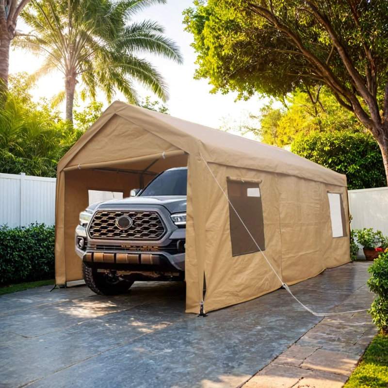 Remise de garage en polypropylène, Sable, H 112,80 po x l 121,92 po x P 241,80 po