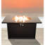 Table de foyer d'extérieur en acier H 25 po x l 42 po avec couvercle - foyer confortable, fait, antirouille, dessus en acier inoxydable, pierres de lave, porte latérale pour réservoir de gaz, panneau de commande d'allumage, housse de protection, patio moderne noir