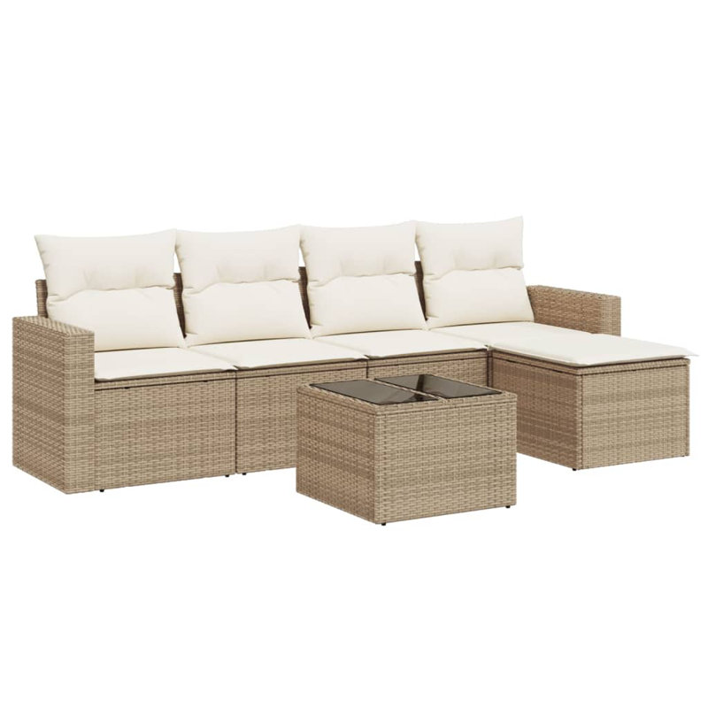 Grand canapé modulaire en rotin PE Vidaxl