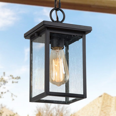Dekotah Black 1 -Bulb 11'' H Outdoor Hanging Lantern