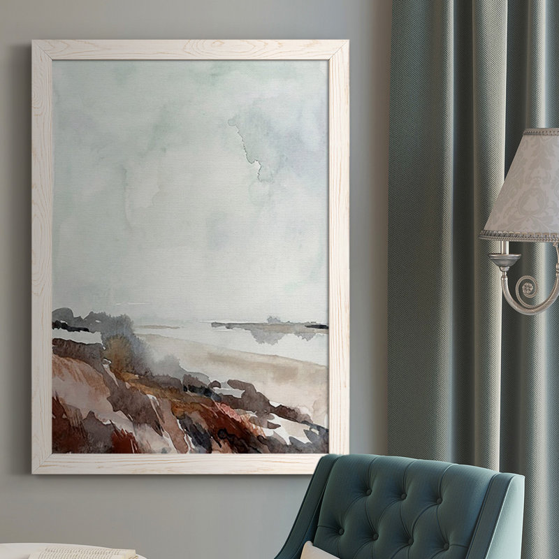 Blysse " Coastal Inlet Study II " Painting Print, White, 37.5" H x 27.5" W x 1" D