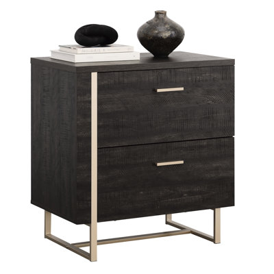 Lateral File In Black With Extension Drawer Slides For Home And Office Document Arrangement, Compact Build Small Spaces, Contemporary Metal Base Design, Lock To , Quick Easy Assembly, Stylish Storage
