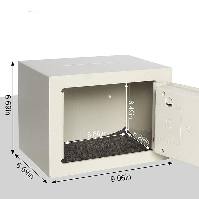Security Digital Safe for Home Office, Alarm System, Fireproof, Freestanding, Tabletop, Home Keypad Safe (White)