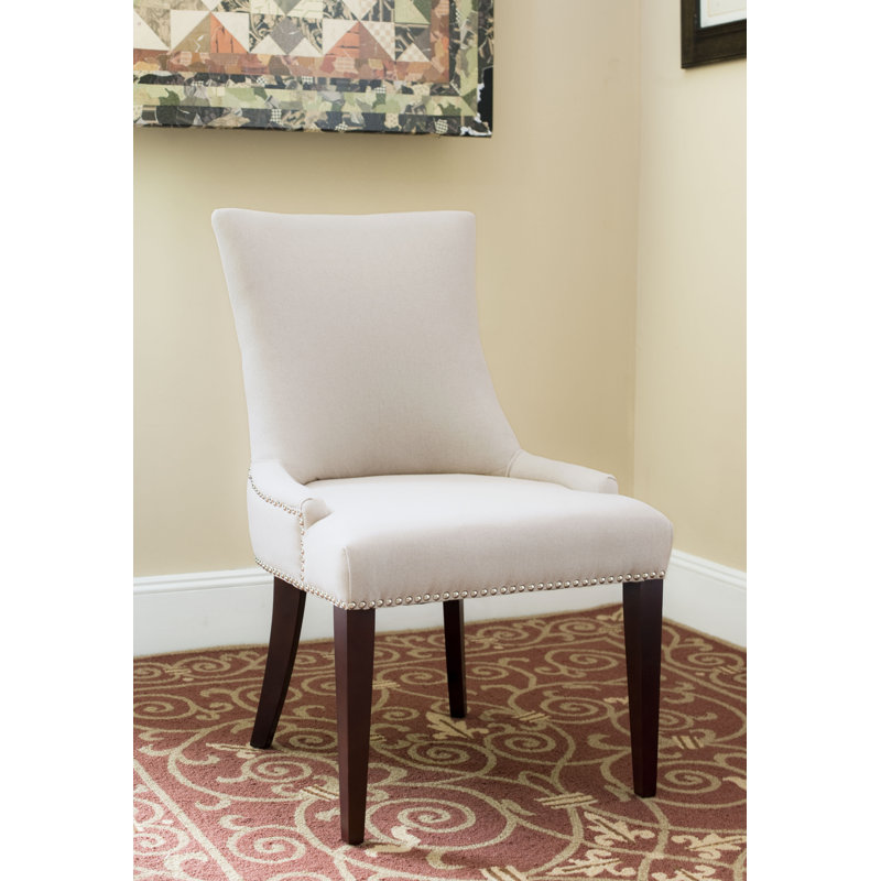 Chaise d'appoint rembourrée Abby, Lin beige