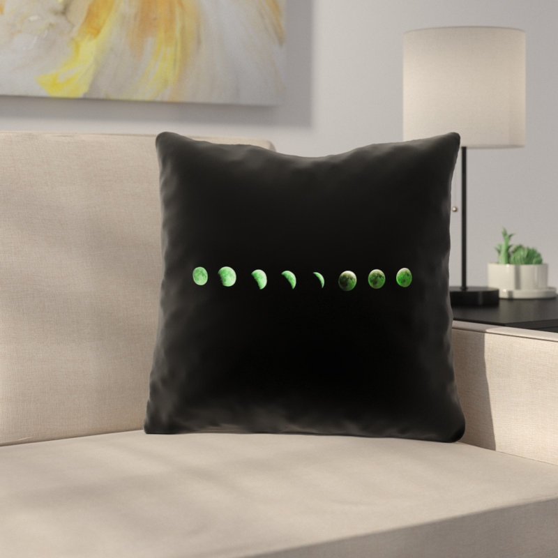  Coussin 100% coton Moon Phases, 26 po x 26 po