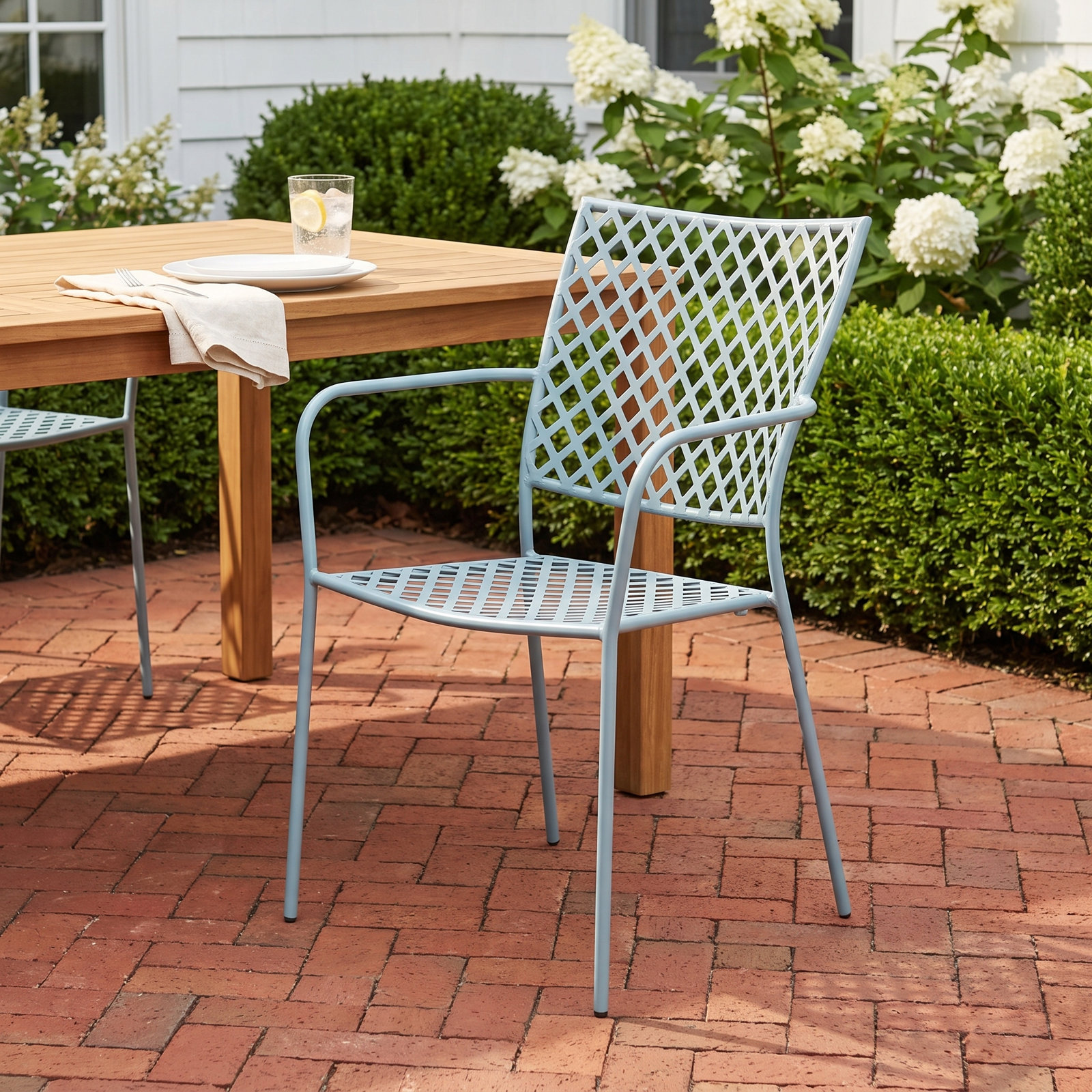 Bettie Stacking Patio Dining Armchair