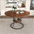 43" Extendable Round Dining Table with Storage Shelf