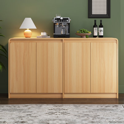Buffet de rangement Ato de 61 po avec portes et tablettes pour la chambre à coucher