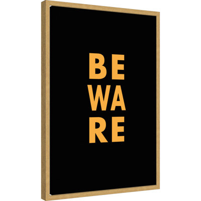 «Beware Orange Avertissement» par Rosana Laiz Blursbyai, reproduction d'art sur toile encadrée