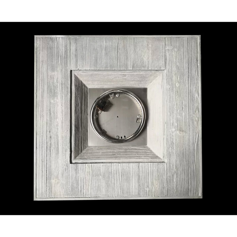 Modern Reinforced Concrete Propane Fire Pit Table - 40000 , Black+Gray, 30.2 In X 24.31 In, Outdoor Fun 40,000 Heat, Sleek Table, Black And Gray, 30.2X30.2X24.31