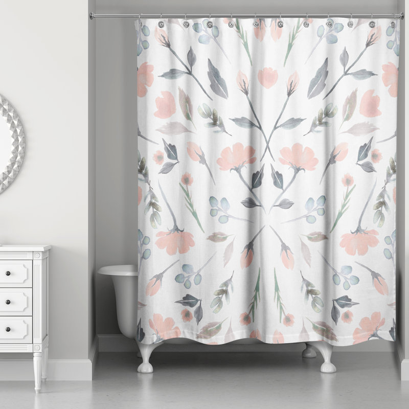 Rideau de douche simple floral Verwood