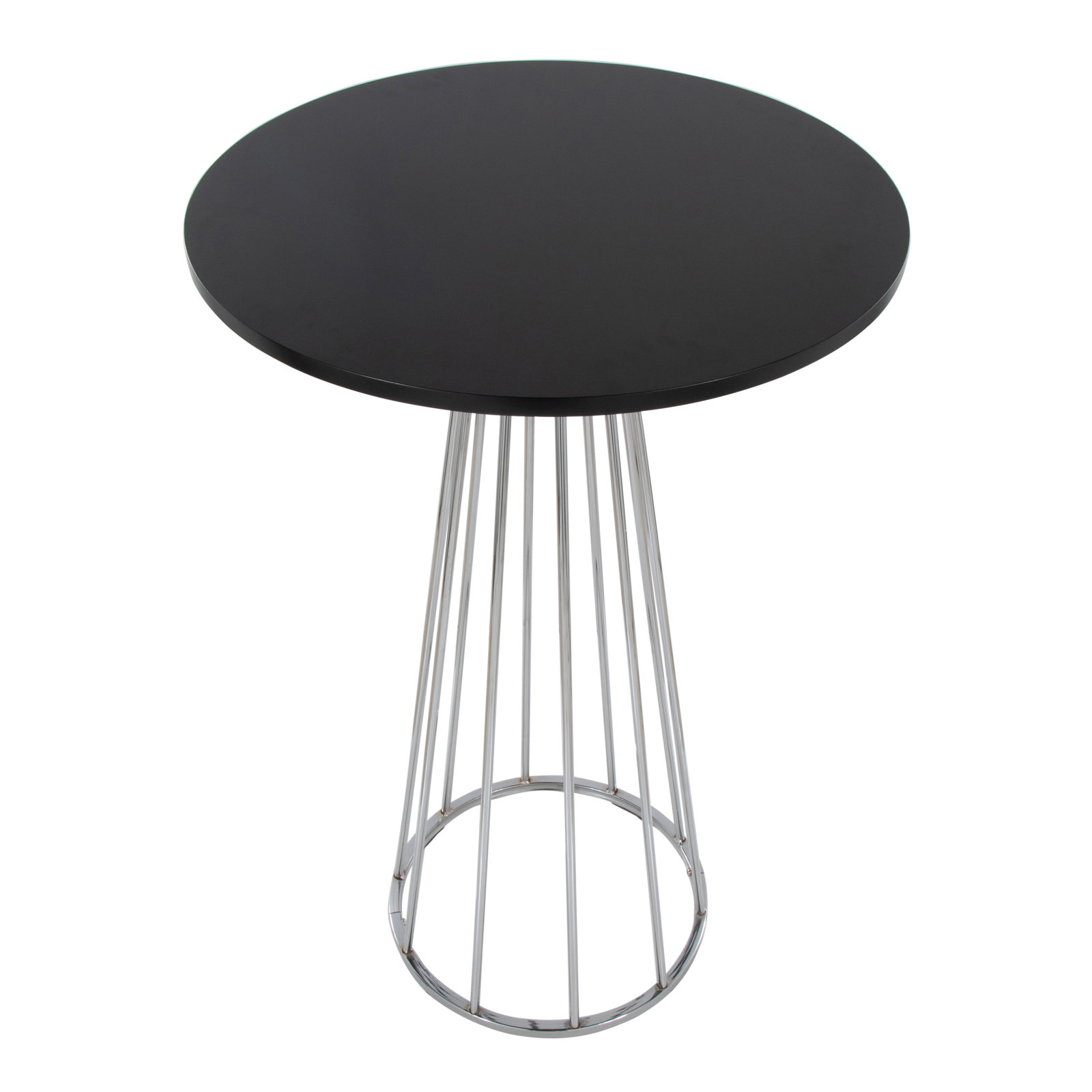 Canary Cosmo Counter Table, Black, Chrome, 42"