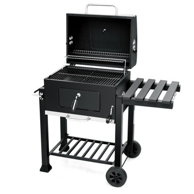 Dakota Fields Tatums 121 cm W Barrel Grill / Smoker Combo Charcoal Grill Gas & Charcoal Combo Grill