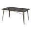 Solid Wood Top Metal Base Dining Table-1052213571