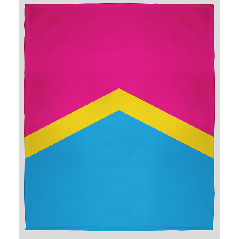 Plain Weave / Muslin Throw Blanket, Full, Pink/Yellow/Blue