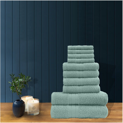 Terrycloth Bath Towels - Set of 10