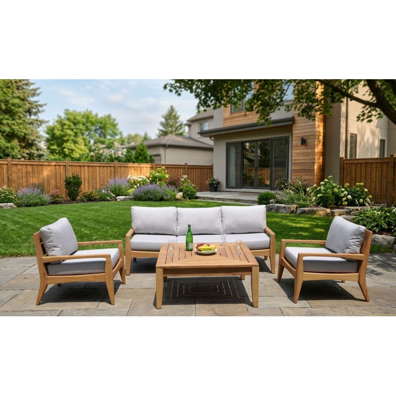 Noida 80 de large, 5 Pcs: Table, Sofa, Armchair, Side Table, Ottoman
