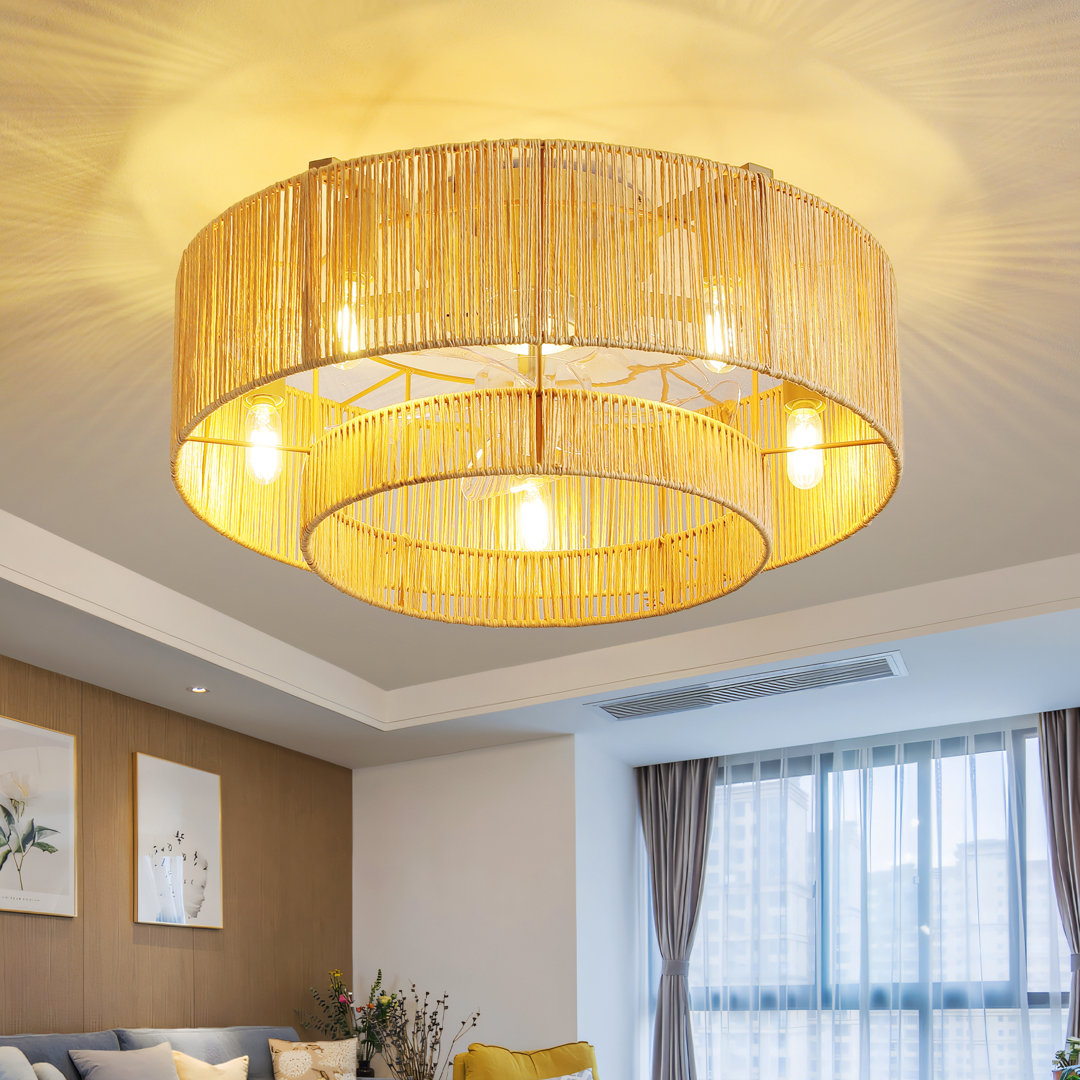 Barby 20'' Caged Ceiling Fan With Light Kit And Remote Control Bay Isle Home™