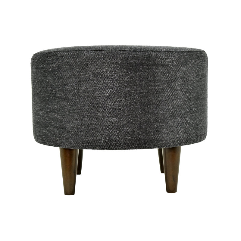 Kwan Upholstered Ottoman, Charcoal