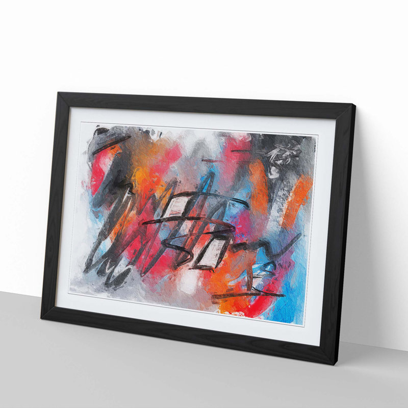 Abstract Vol.295 by S.Johnson - Framed Print, 45cm H x 63cm W x 2cm D, Black Framed