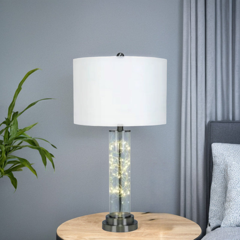 Glass Table Lamp with LED Fairy Lights
