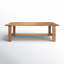 Nonnie Rectangular Natural Brown Wood Dining Table-99238329