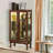 Curio Cabinet Lighted Curio Diapaly Cabinet With Adjustable Shelves And Mirrored Back Panel, Tempered Glass Doors (3 Tier), (E26 Light Bulb Not Included)-1779121165