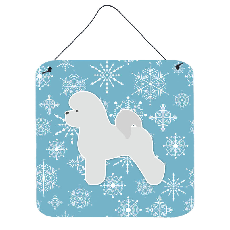 Décoration murale flocon de neige bichon bichon frisé
