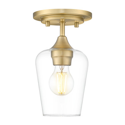 Annabell 5.5 inch Burnished Brass 1 Light Flush Mount