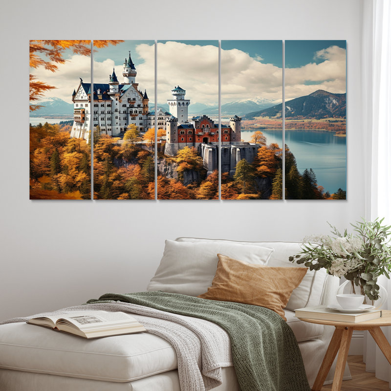 Ensemble de 5 décorations murales 5 châteaux en Allemagne