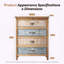 Commode vintage à 4 tiroirs en bois vieilli