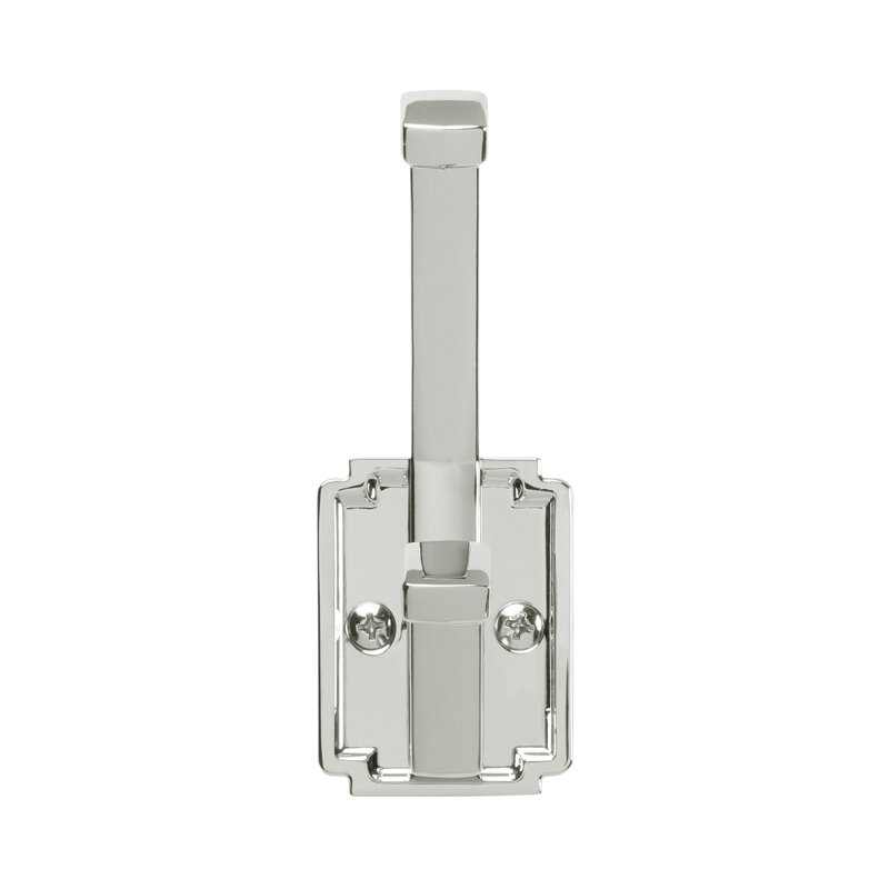 Coventry Collection Hook Backplate 1 Inch Center to Center, Polished Nickel